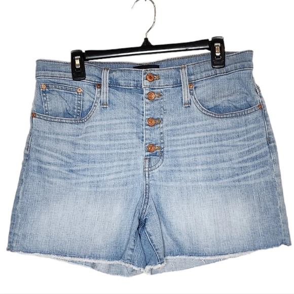 J. Crew High-rise denim short with button fly. Women's size 30.